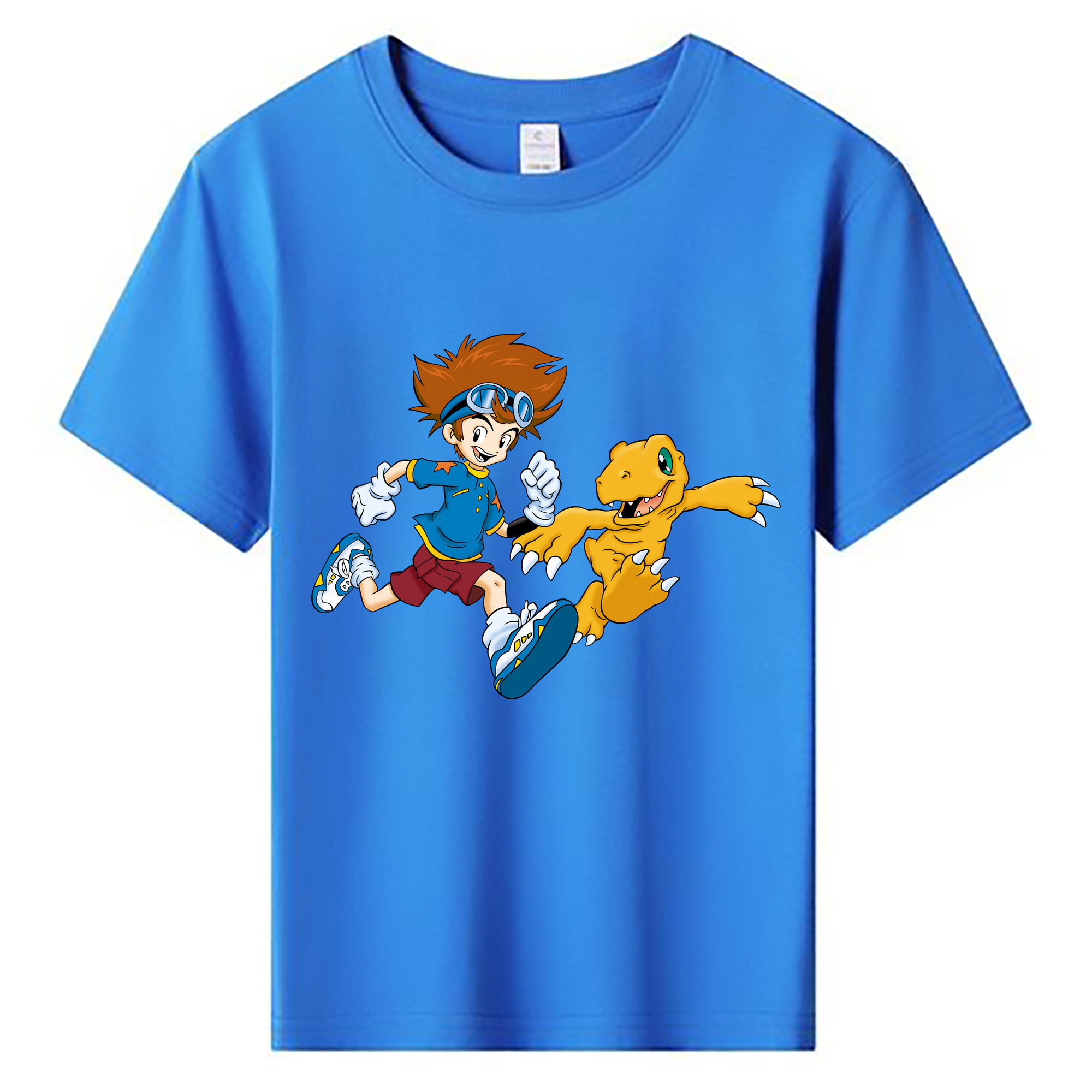 （画像用） Digimon デジタルモンスター/デジモン 綿100％キッズTシャツ（フロントプリント）